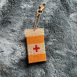 Bedazzled medicine key chain